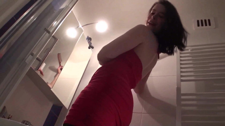 Femdom Austria: Pointed heels crushing human doormat in the bathroom