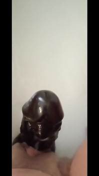 I Play with a Nice Black Dildo, I Rub It Well on My Clit and Then I Put It Inside My Pussy