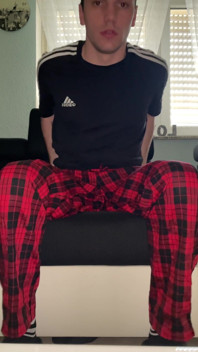 Playing with My Cock in the Living Room