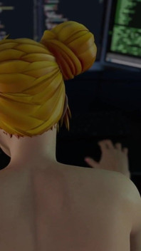 Ragazza sexy anime che gode della penetrazione transgender in bocca, sedere e vagina.