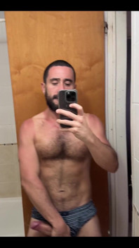 I Always Come Home Horny From Training and I Like to Touch My Dick in the Mirror