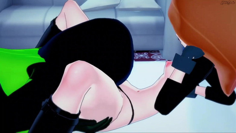 Hentai Smash: Kim Possible eating Sheego's pussy before they scissor - Kim Possible...