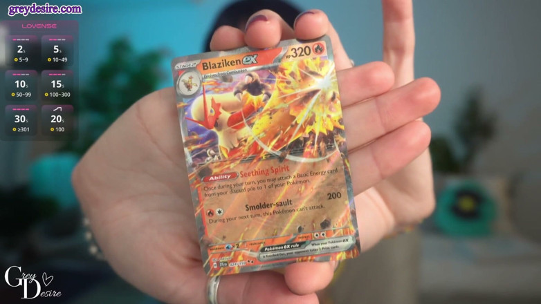 Grey Desire: Amateur MILF Topless Pokemon Card Opening - Grey Desire