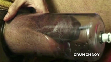 Crunch Boy: Hairy boy fucked by XXL dildo in a backroom - Behind...
