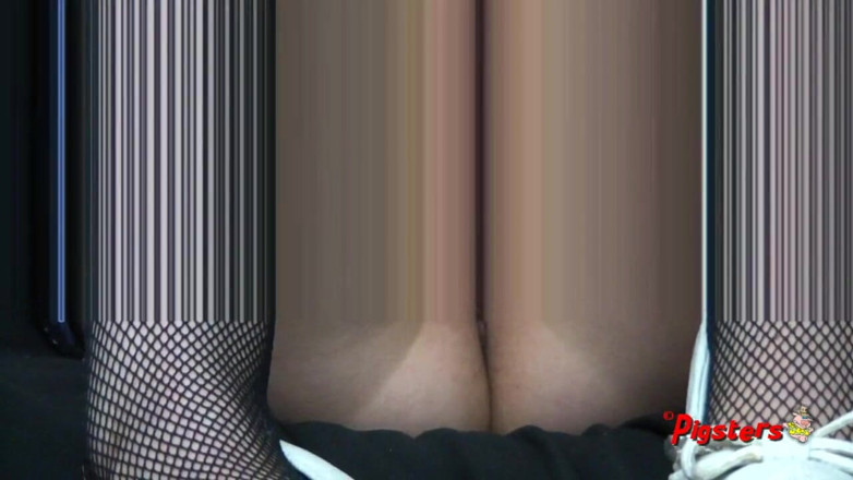 Pigsters: Horny blonde Tiina K is playing with her hitachi