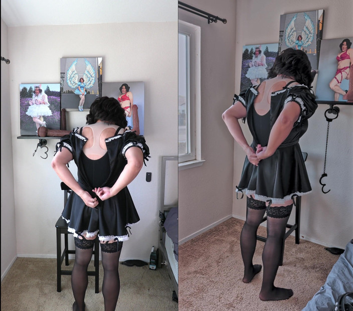 Sissy Candy: Getting Dressed and Plugged with Sissy Maid Candy