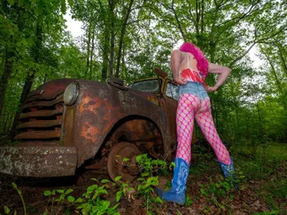 Jon Scarecrow Giant Fake Tits Crossdresser Bts Photoshoot