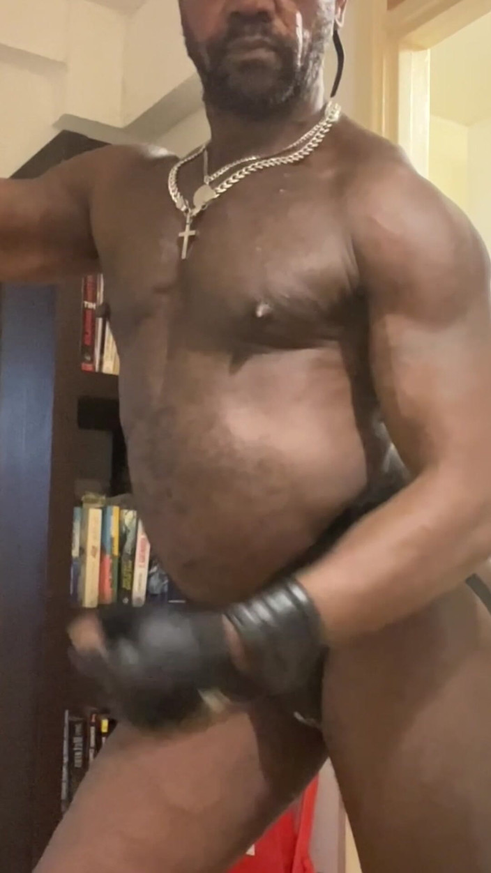 Black mature kinky muscle: Černé svaly BBC Velký zadek Kůže Latex Flex a Wank