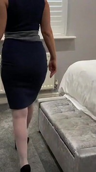 Blue with White Stockings