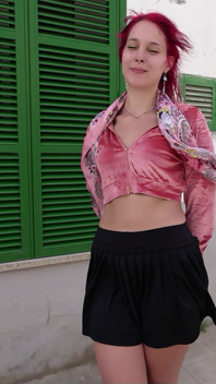German Scout - ruiva alemã Lina gosta de falar com foda pela primeira vez