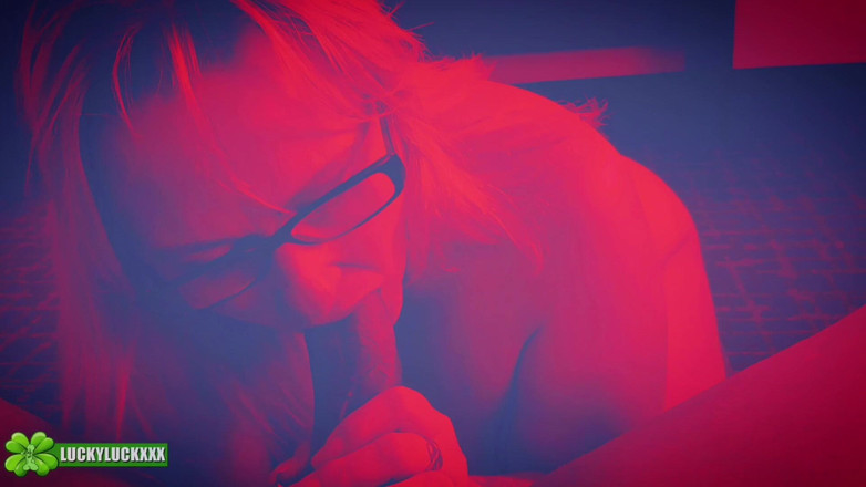 Lucky Luck XXX: Glückliches mädchen brynn - rotes licht spezielles pOV-blowjob-erlebnis