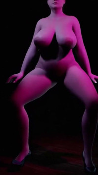 裸で踊る眼鏡と厚い熟女:3Dポルノ