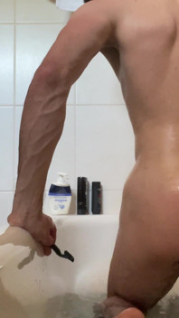 Russian Showers and Shaves His Hole and Intimate Area