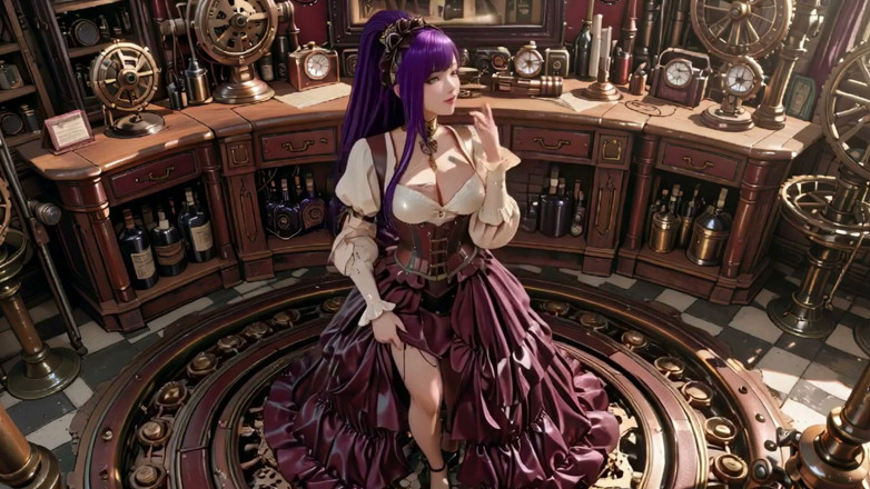 Seraphina Vale: Purple Hairs in a Steam Fantasy!