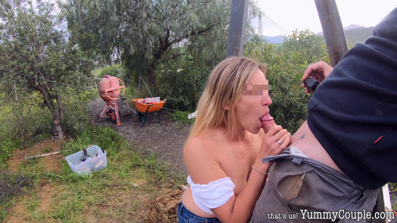 Yummy Couple: Worker's daydream - Beers &amp; BJ &amp; cum on tits