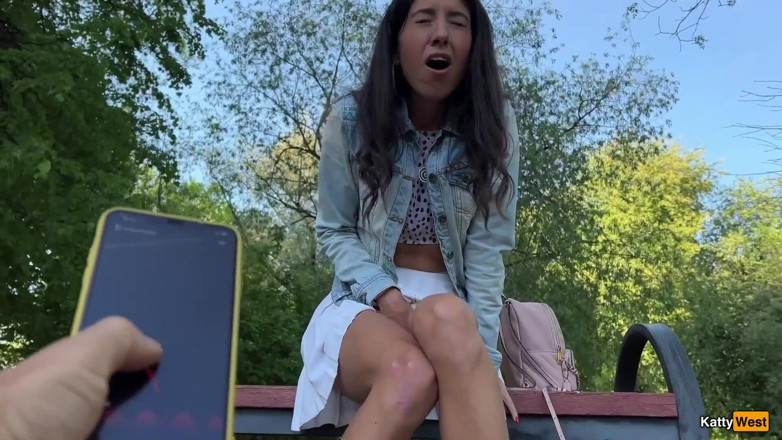Katty West: My Friend Controls My Orgasms in Public with a Toy...