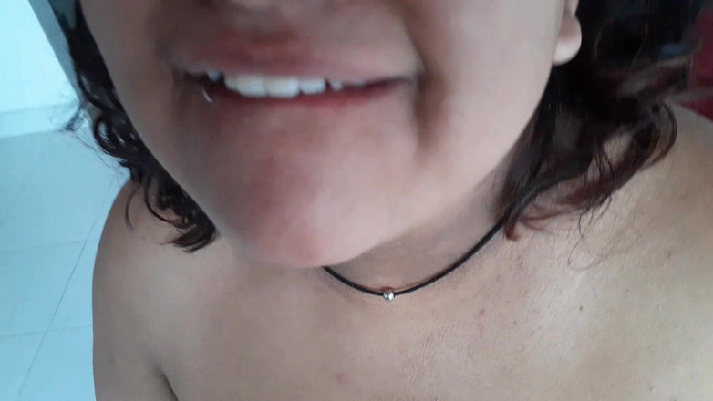 Hot Strawberry: Homemade Blowjob From My Friend BBW, Greedy Spits My Cock...