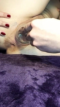 Fucking Pussy Deep with a Big Bottle
