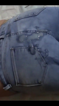 I Can't Resist the Excitement Anymore and I Ask My Stepson to Cum on My Ass with My Jeans on
