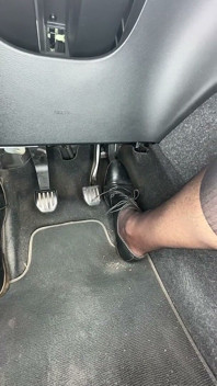 Playing in Socks in the Car