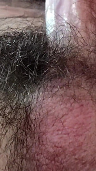 Chlupatá Zblízka Cock Dick Balls Zadek Výstřik