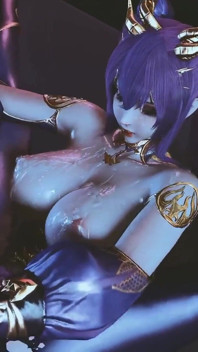 Zi Yan Awek cantik bertetek besar dalam ertikata - animasi 3D