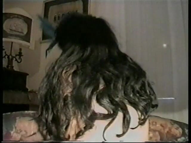 Lucky Wankerz: Masked brunette woman loves toying her hairy pussy