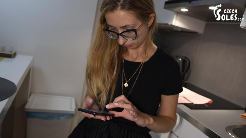 Czech Soles - foot fetish content: Worn sandals, bare feet and shoe dangling POV