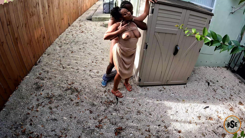 Blackstar xxx: Black Couple Got Caught Fucking Outside on Camera