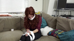 Restricting Ropes: Luna grey- ragazza legata imbavagliata