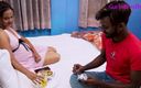 Queen star Desi: 一个性感的印度模特干了一个服务男孩