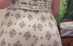 Pajamas의 섹시한 트위킹 빨간 머리