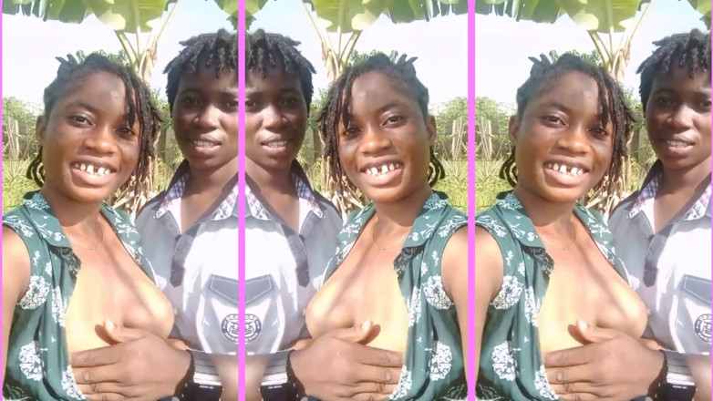 African Beauties: Black Teen Lesbians Risky Outdoor Fun