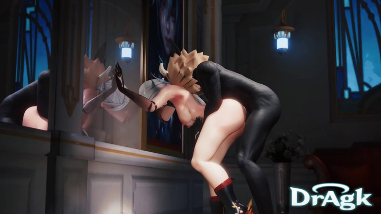 DrAgk: Pantat dan wajah Arlecchino dientot sama cowok berhijab - seks antar...