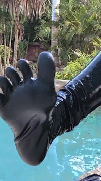 Worship Your Rubber Goddess by the Pool
