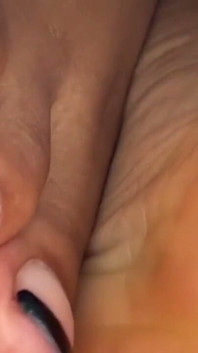 Dark Glossy Black Toes Tease