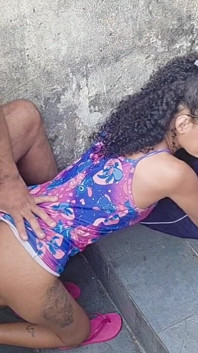 Picking up My Stepdaughter on the Stairs 100% Anal