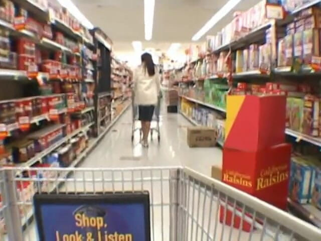 Outdoor pervs: POV grocery store pickup &amp; fuck