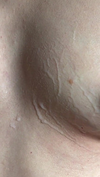 Masturbation on Small Tits Covered in Cum with Hard Nipples