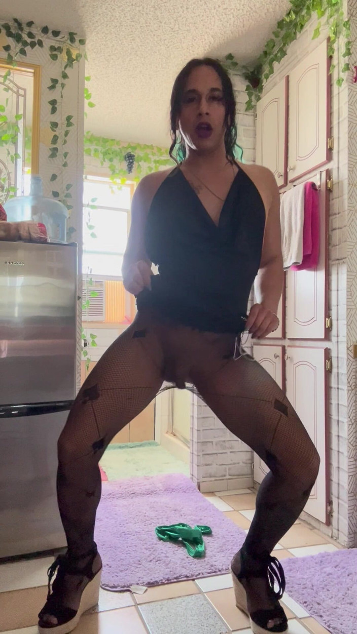 TSJade95: She’s Not There Striptease in Stockings