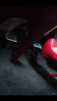 Driving in Red Stilettos
