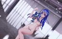 Smixix: Miku rozbierz taniec Hentai Tatto Girl Mmd 3D Niebieski kolor włosów...