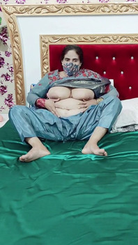 Big Tits Pakistani Muslim Stepaunty Pressing Boobs and Orgasm with a Dildo
