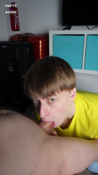 Big Cock Head Sucked by Cute Twink to Make It Cum, POV