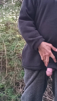 Moaning Squirting Cumshot Wanking in the Woods Wearing Onesie
