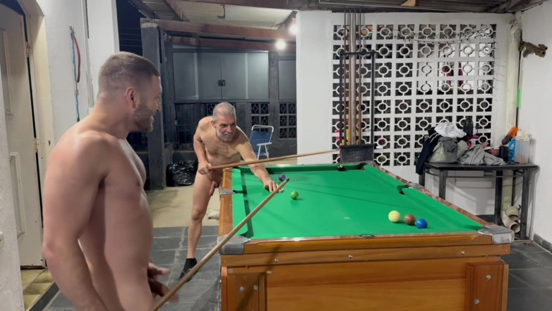 carmonaoficial: Sr Carmona and Victor Ferraz Playing Naked Billiards