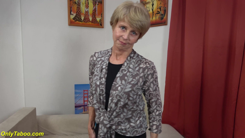 Only Taboo: 75 years old grandma first time on video