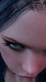 Ateşli gotik elf bakış açısıyla sakso çekiyor | 3D Porn