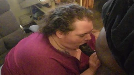 Calineeds gets a face full of cock and bent over