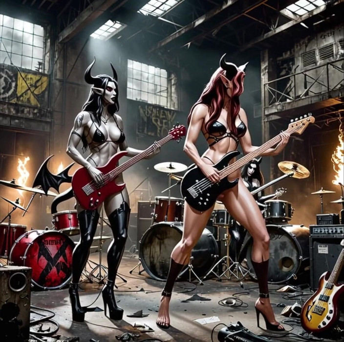 Horny van stevie: Succubus metal band video musicale